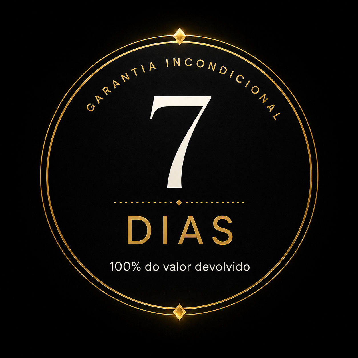 Garantia Incondicional 7 Dias — 100% do valor devolvido
